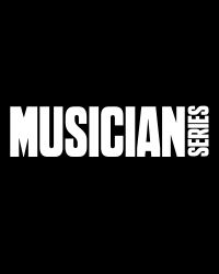 White text on Black background that says musician series
